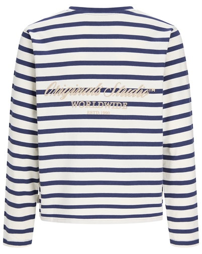 Jack & Jones Junior - JORNorrebro Stripe Crew Neck Trøje - Crown Blue